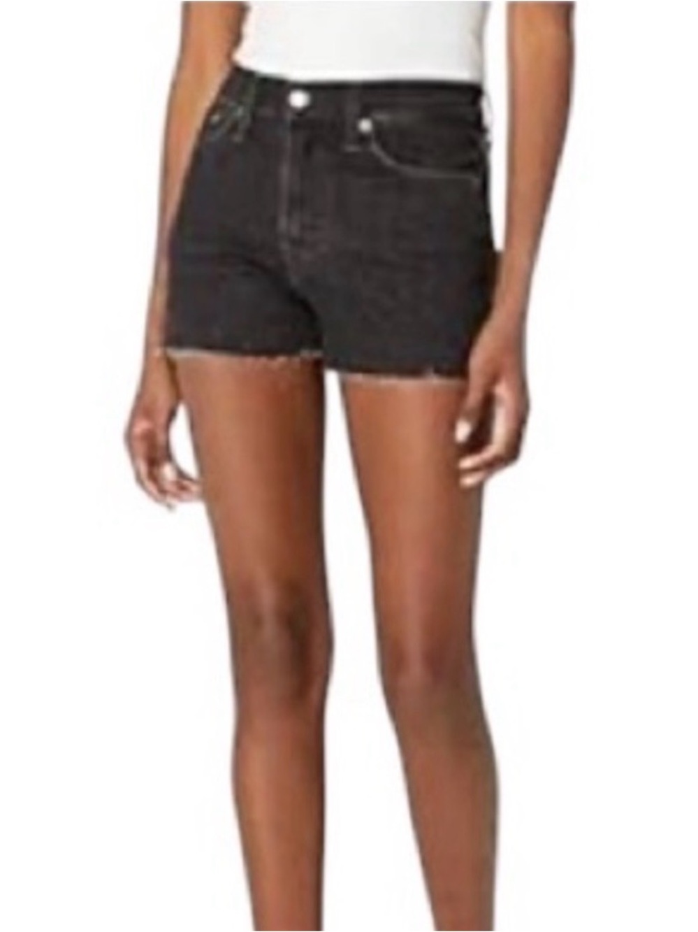 Levi’s Ready Steady Black Stretchy Denim Women’s High Rise Shorts Size 28